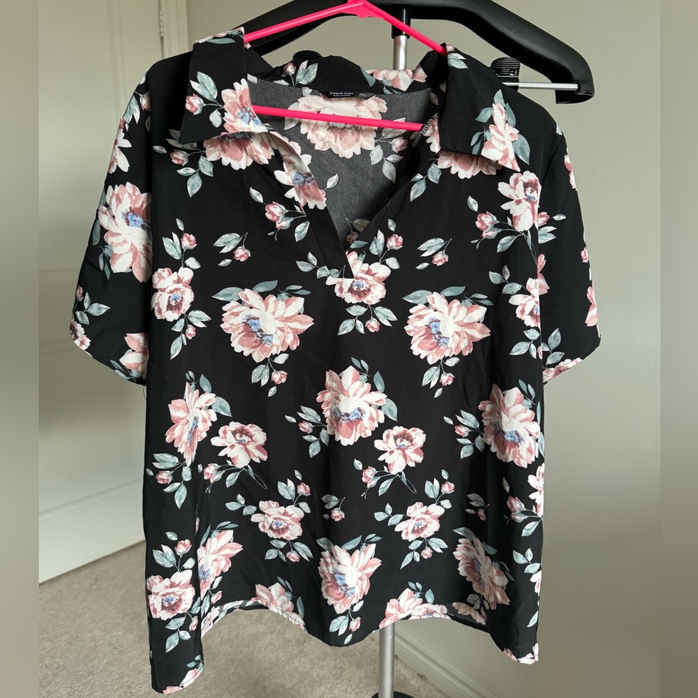 SHEIN curve Floral Blouse 3X